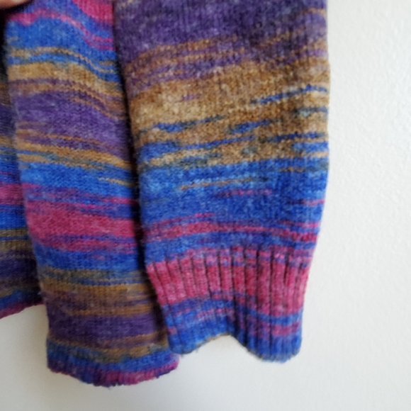 Vintage patchwork mulitple colour yarn Sweater Small Size - Picture 7 of 8